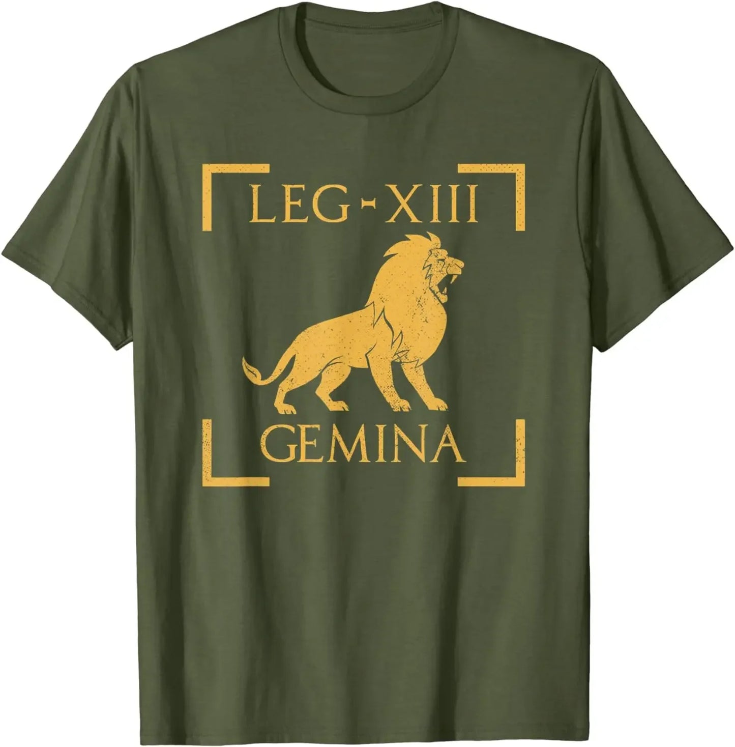 Legio XIII Gemina Lion Emblem Roman Legion Men T-Shirt Short Sleeve Casual 100% Cotton Shirts