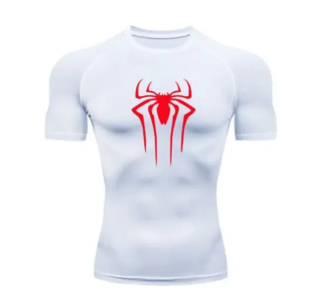 2025 Compression Shirt Men Fitness Gym Super Hero Sport Running T-Shirt Rashgard Tops Tee Quick Dry Short Sleeve T-Shirt For Men Spider