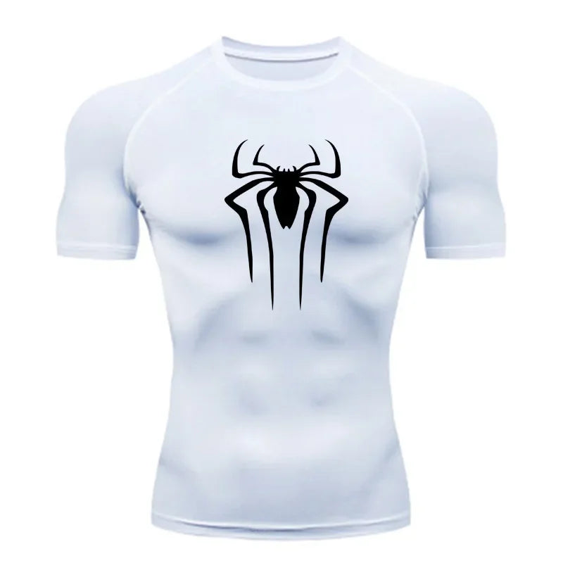 2025 Compression Shirt Men Fitness Gym Super Hero Sport Running T-Shirt Rashgard Tops Tee Quick Dry Short Sleeve T-Shirt For Men Spider