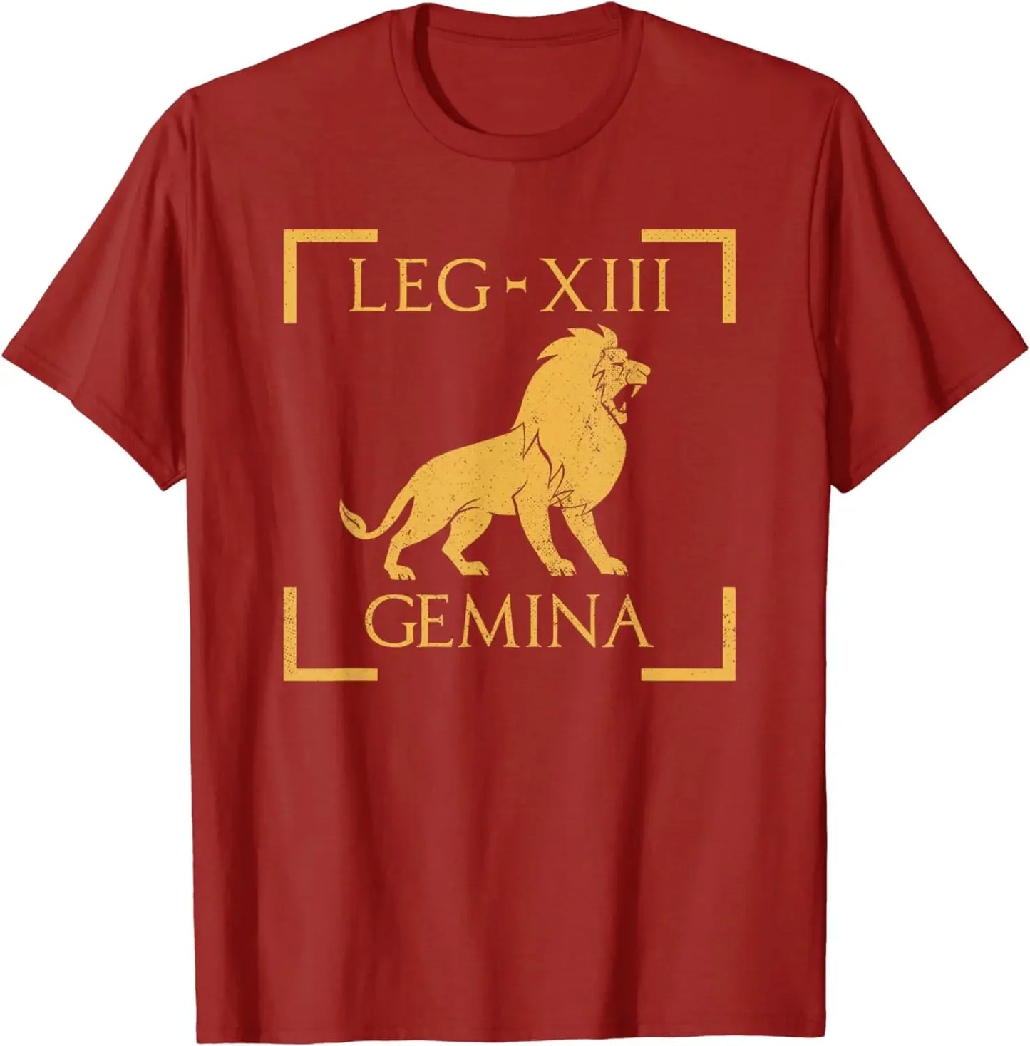 Legio XIII Gemina Lion Emblem Roman Legion Men T-Shirt Short Sleeve Casual 100% Cotton Shirts